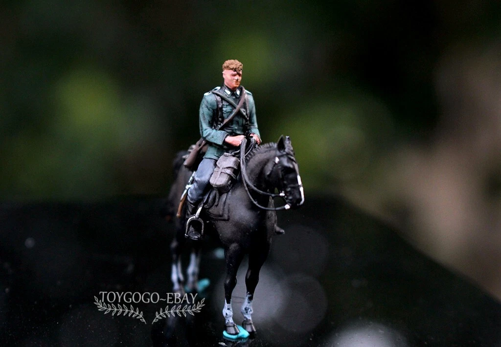 1/72 WWII German Military soldier on Black Horse Battlefield Inspection diorama