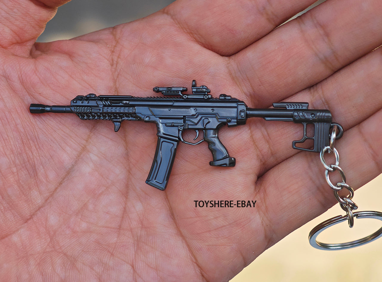 Battlefield6 1/12 mini gun HK437 Assault Rifle full metal keychain toy gift 9cm battlefield