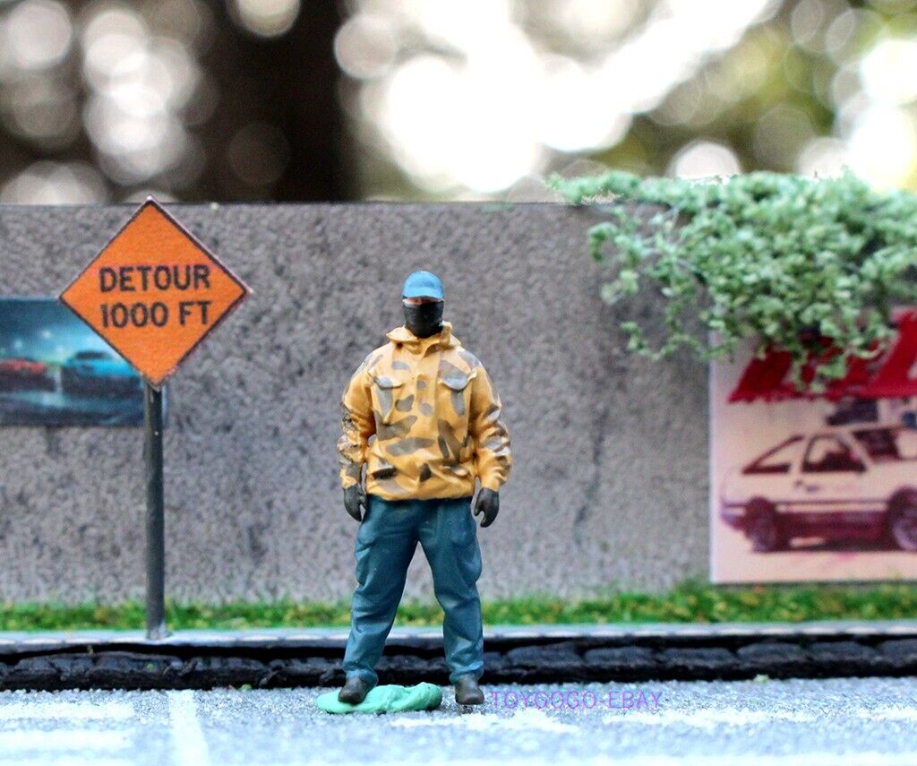 1/64 figure cool man special agent Miniatur?fit 1:64 car street diorama IN STOCK
