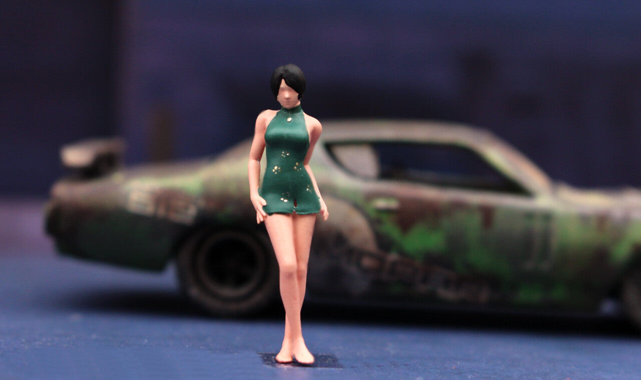 1/64 sexy girl fit 1:64 figure car Mini street Sand Micro scene IN STOCK