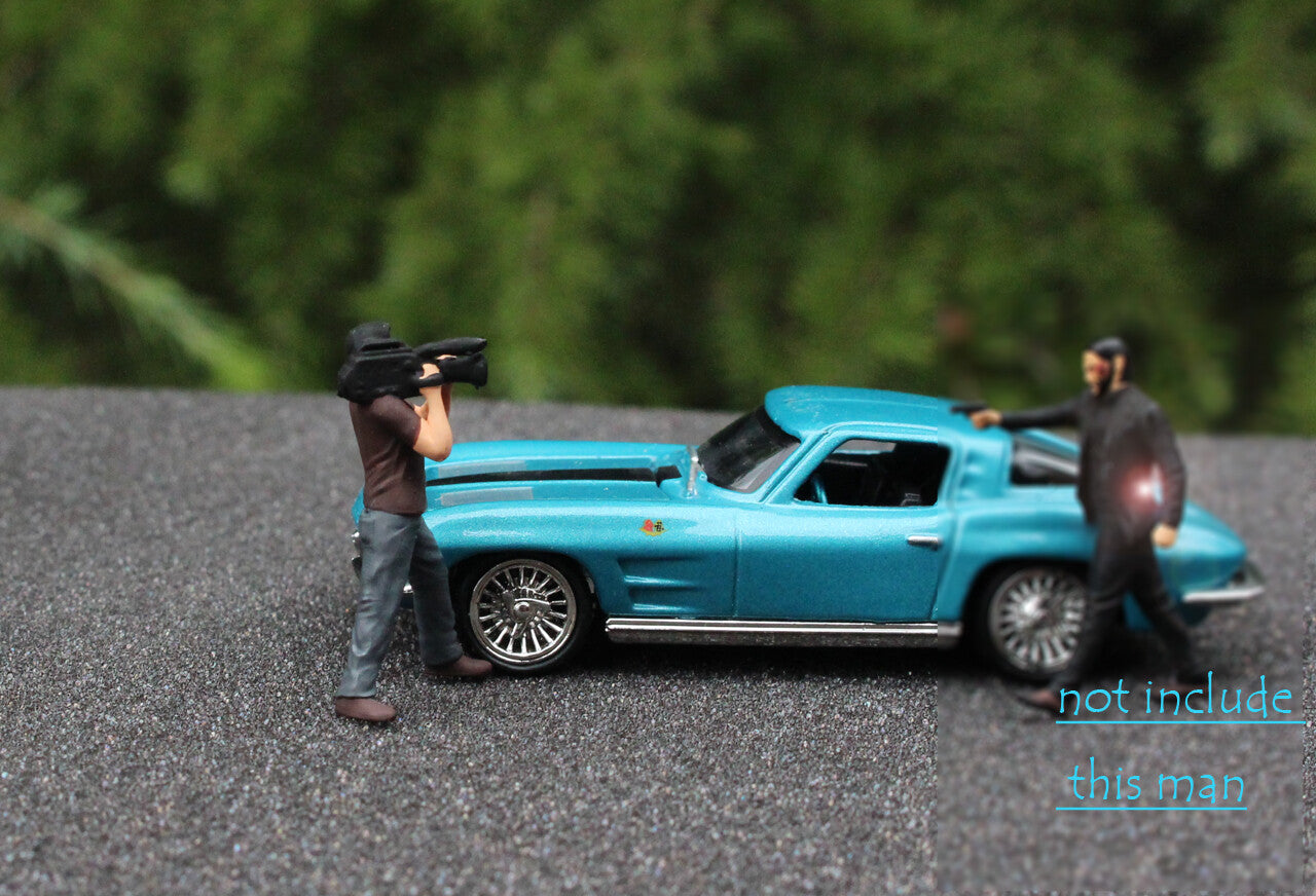 TOY 1/64 1:64 videographer people Macro photography figure diorama mini sand
