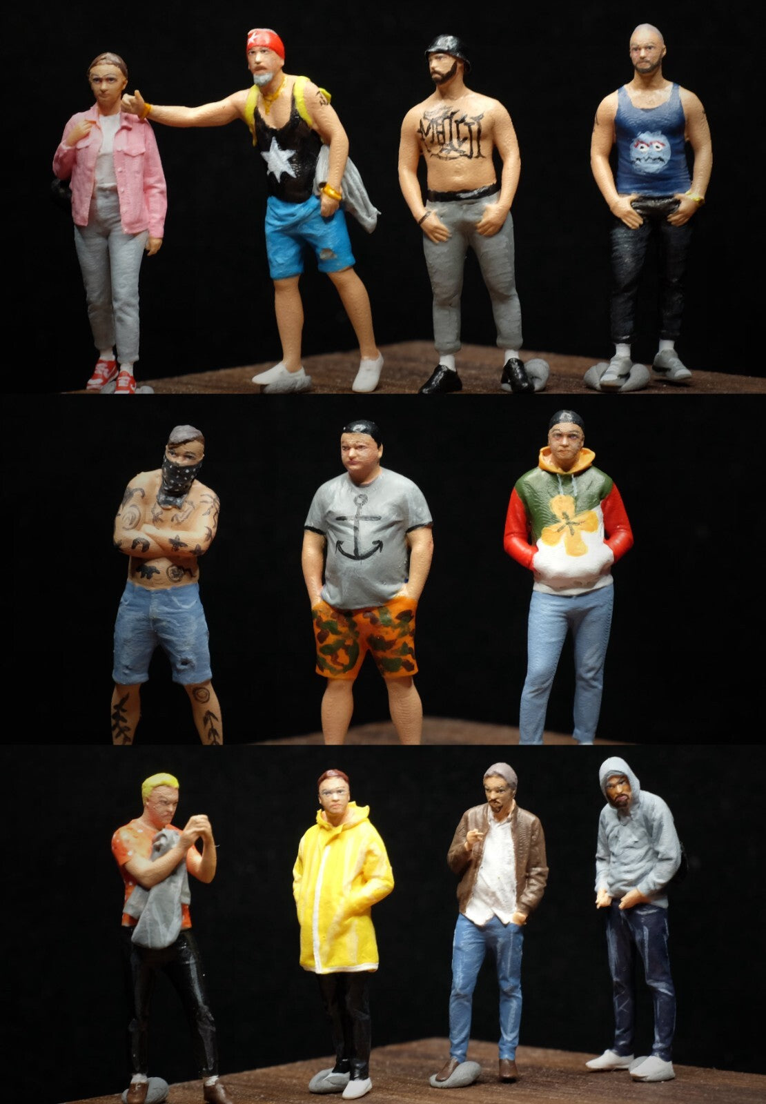 1/43 1/64 figure cool man girl street passer-by people fit 1:64 1:43car Diorama