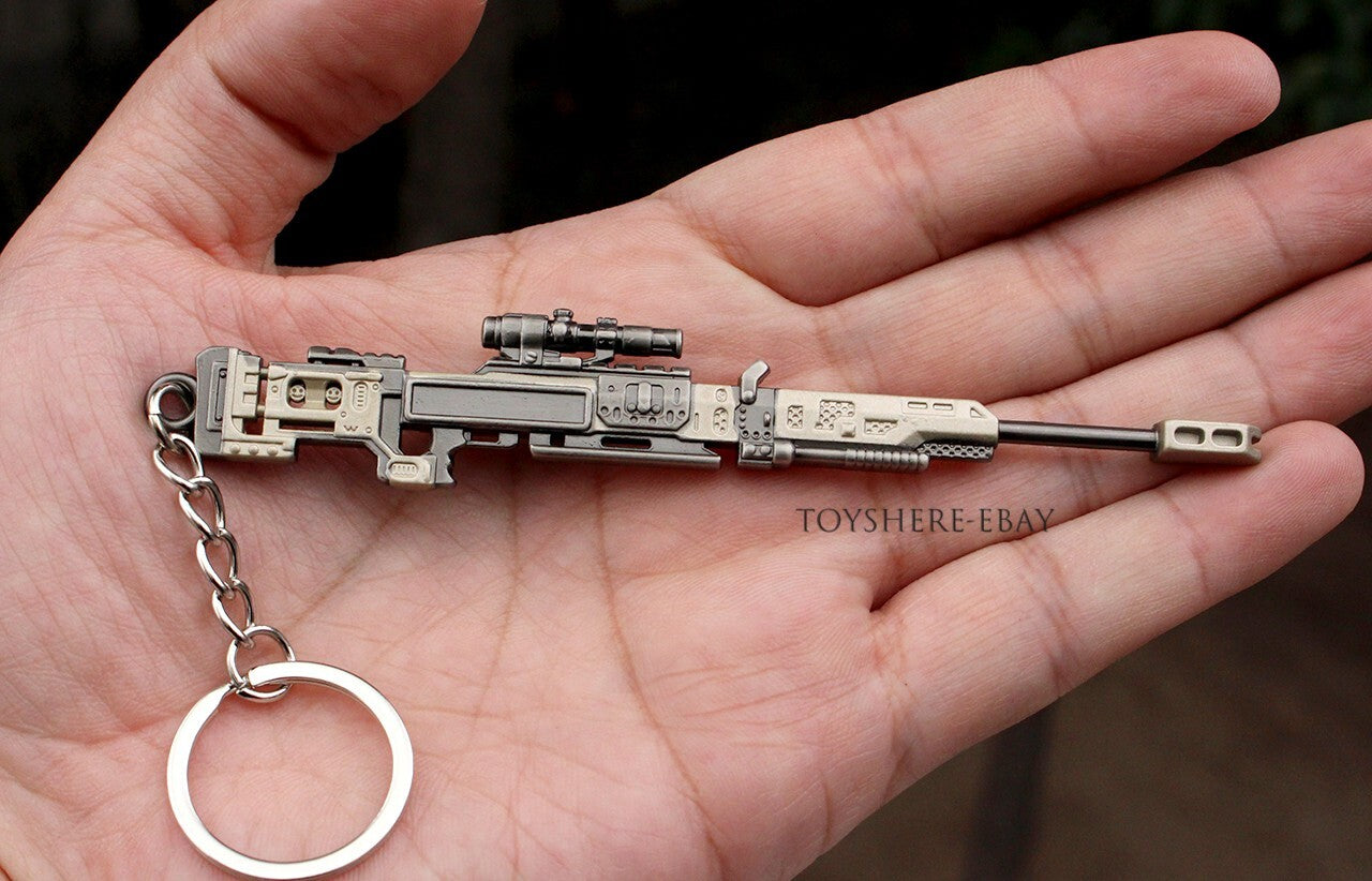 Mini gun APEX Kraber sniper rifle GUN full metal key chain toy gift 13cm