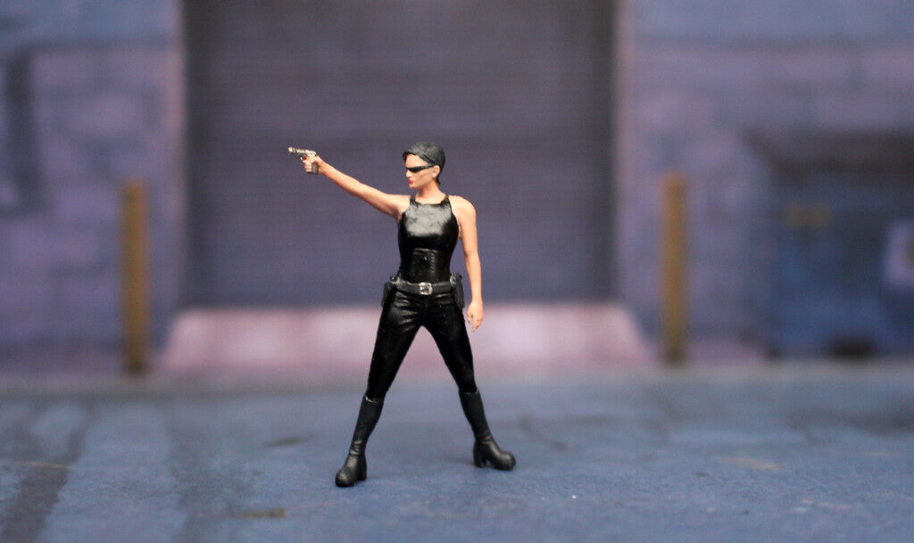 Miniature TOY 1/64 people matrix Keanu Reeves figure diorama for 1:64 car
