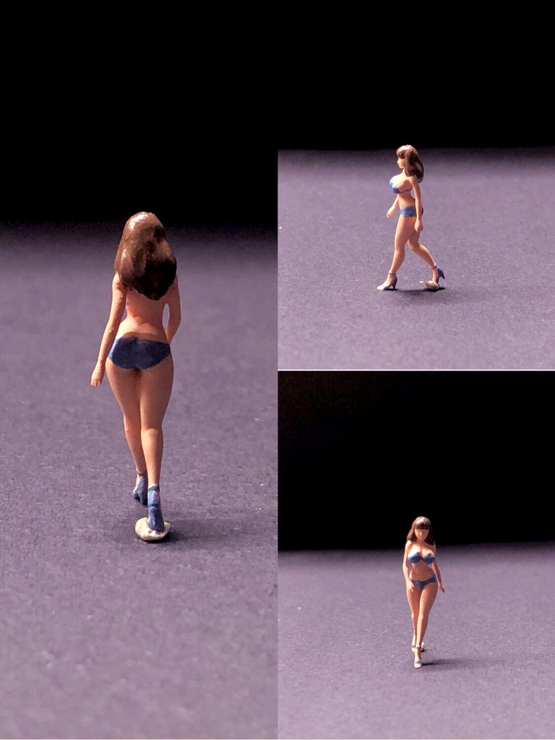 1/64 figure sexy girl model walking beach fit 1:64 car street diorama in stock