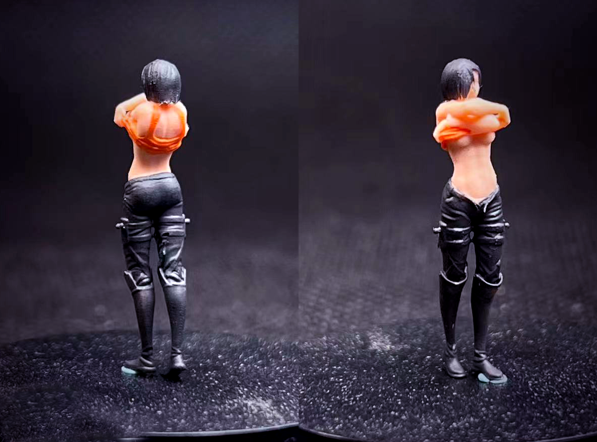 3D PRINT 1/64 figure Oranger sexy cool girl fit 1:64 CAR street stand
