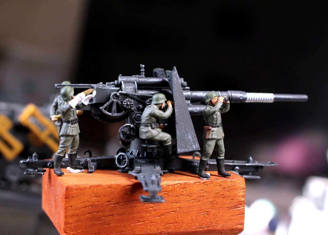 WW2 1/72 TANK 1:72 figure Germany artillery Soldiers 88 mm FLAK ZVEZDA Diorama