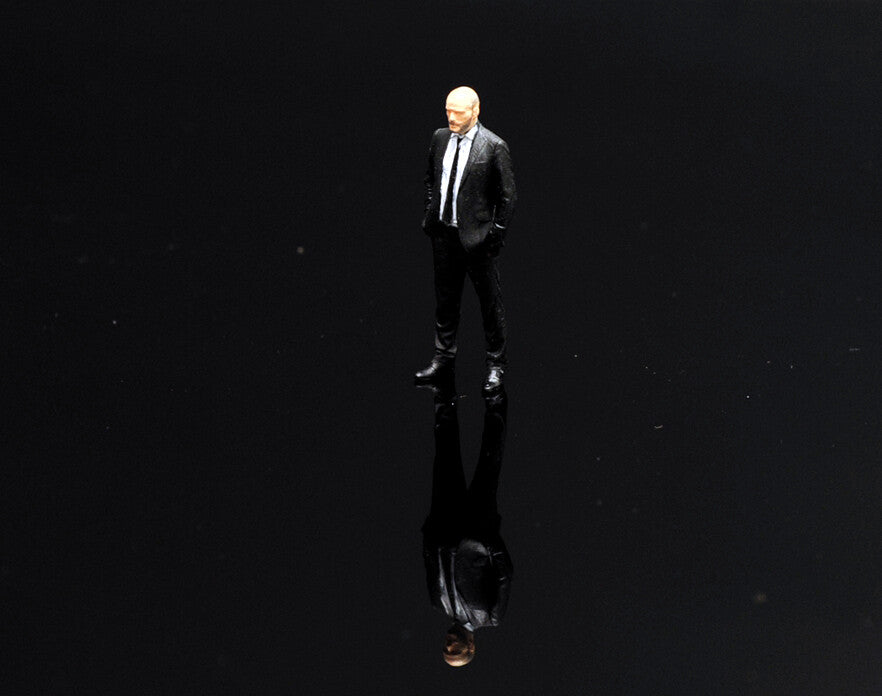 3D PRINT 1/64 Jason Statham The Transporter fit 1:64 car street stand