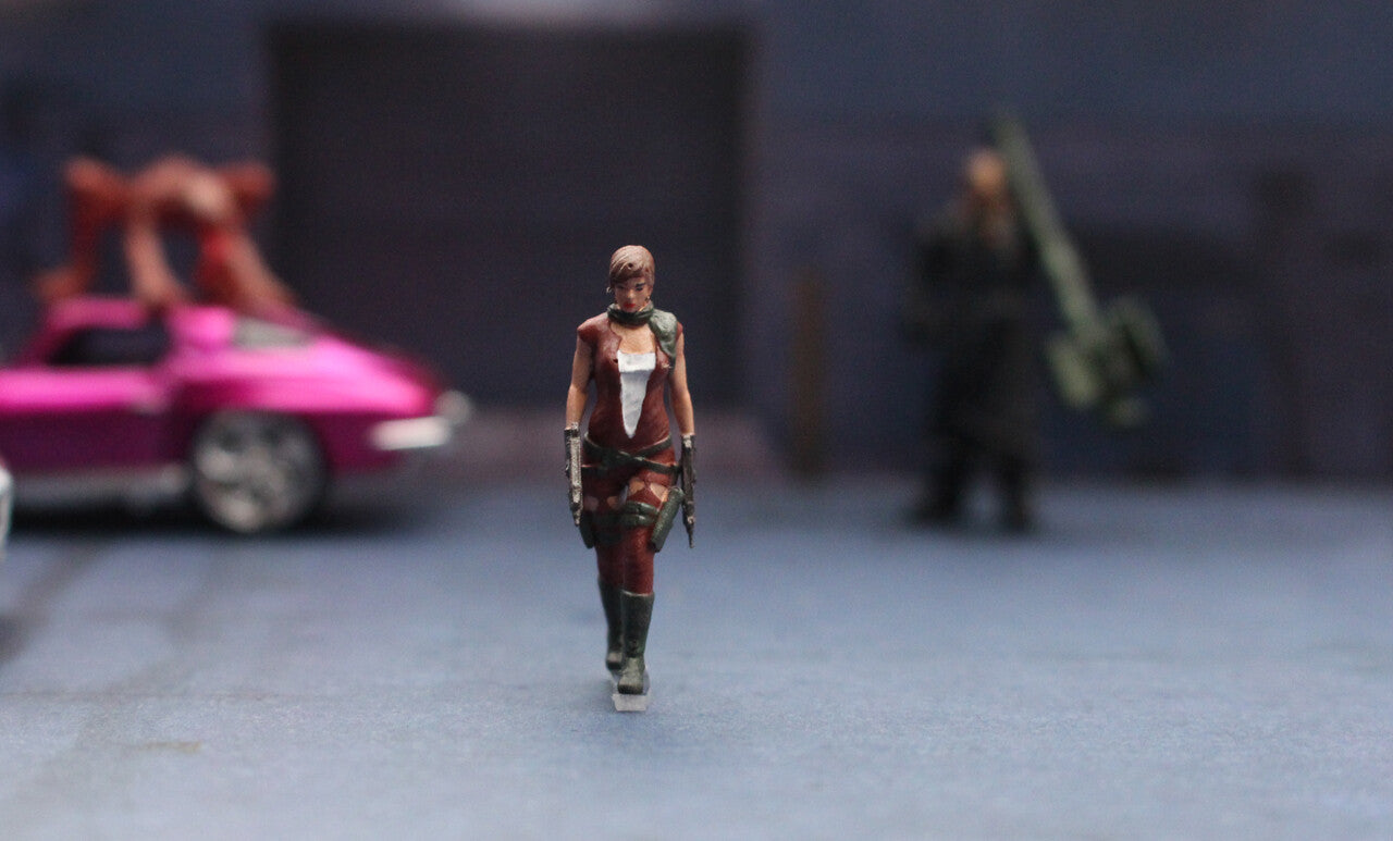 BIOHAZARD TOY 1/64 painted model Jill leon claire Tyrant licker Zombie mini diorama