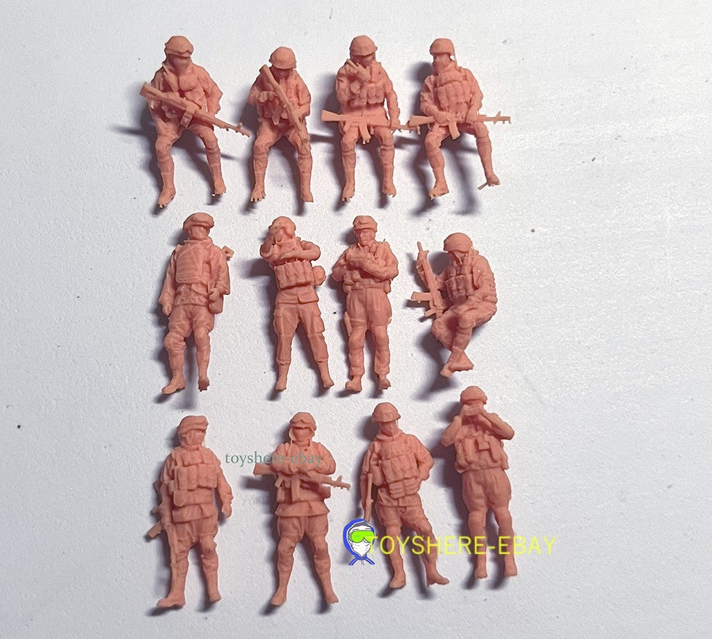 1/72 1/48 Scale 12pcs soldiers Russia-Ukraine War Combat Assault Troops