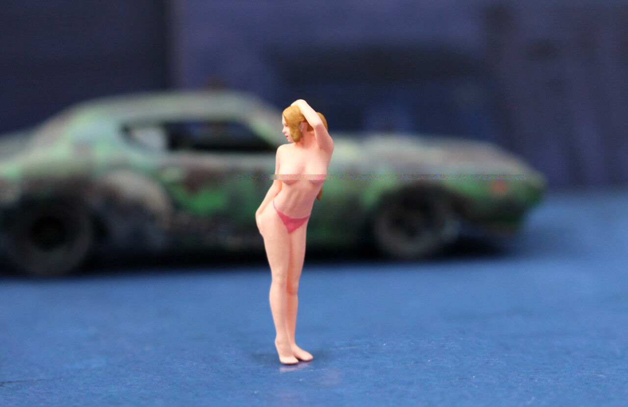 miniature 1/64 sexy girl NSFW GTA5 figure fit 1:64prink nightclub party diorama