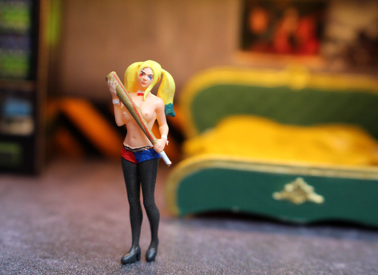 3D PRINT 1/64 sexy Harleen Quinzel clown Adventures fit 1:64 car street