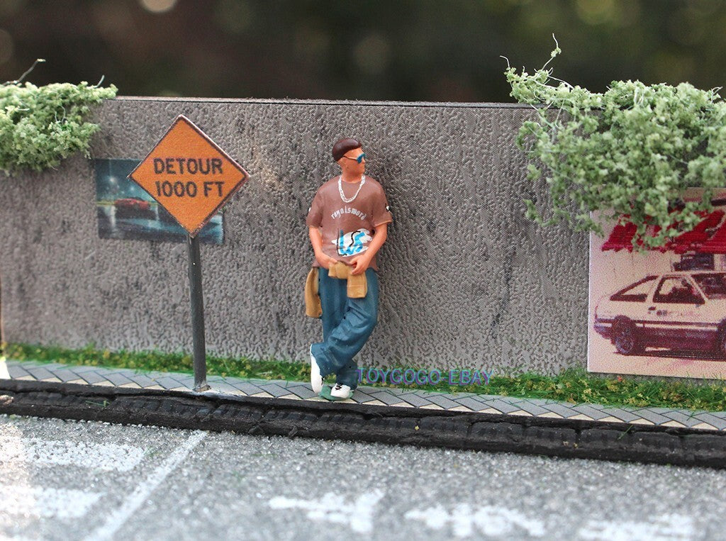 Exquisite 1/64 Miniature figure cool MAN diorama