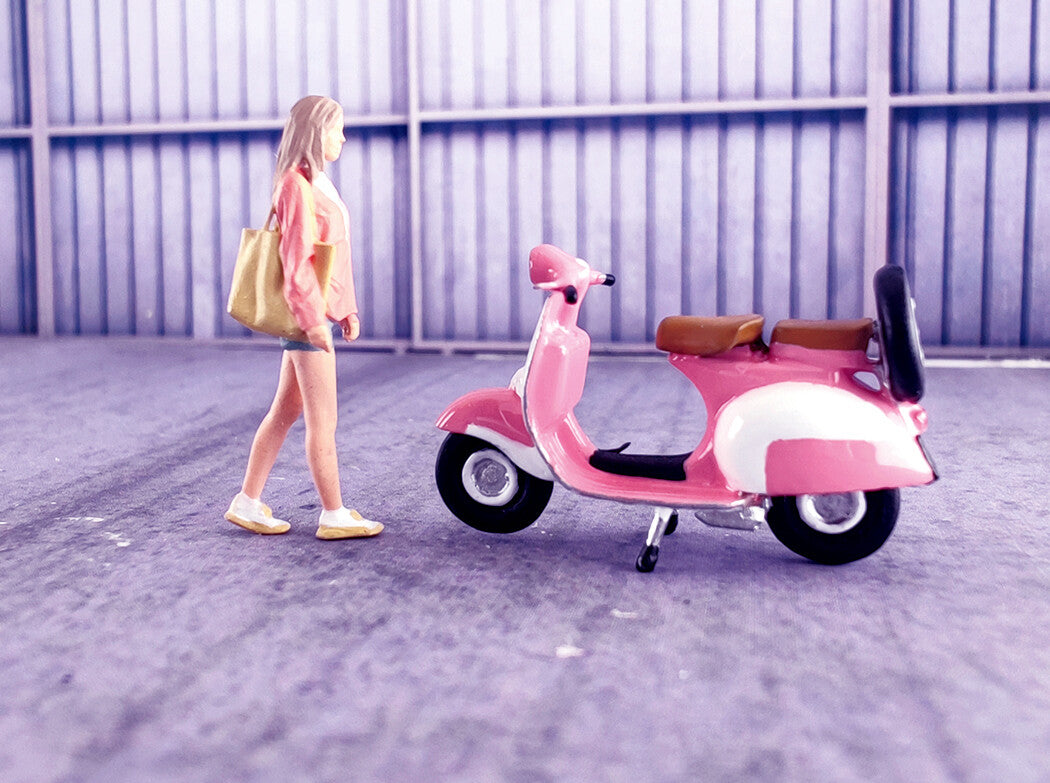 1/64 people SEXY GIRL and cool man cute motorcycle 3D Print fit 1:64 car street