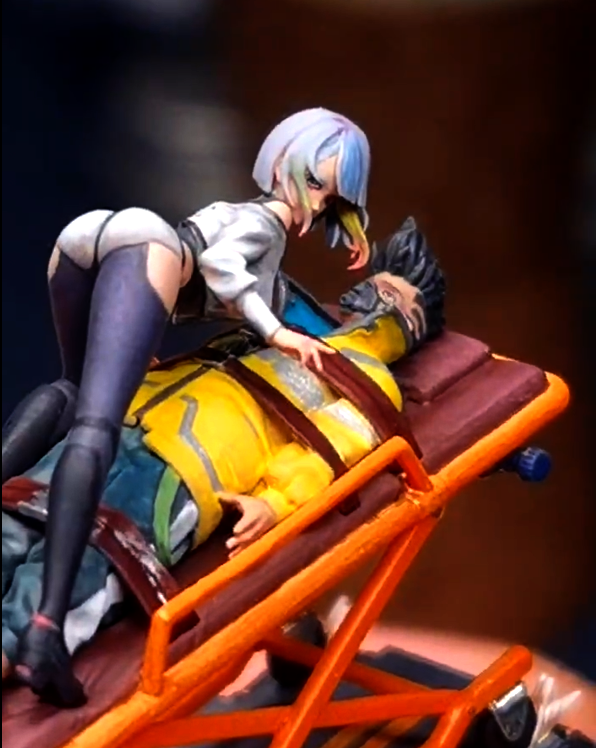 1/64 Cyberpunk Lucy's David Rescue Scene Diorama Set unpainted model