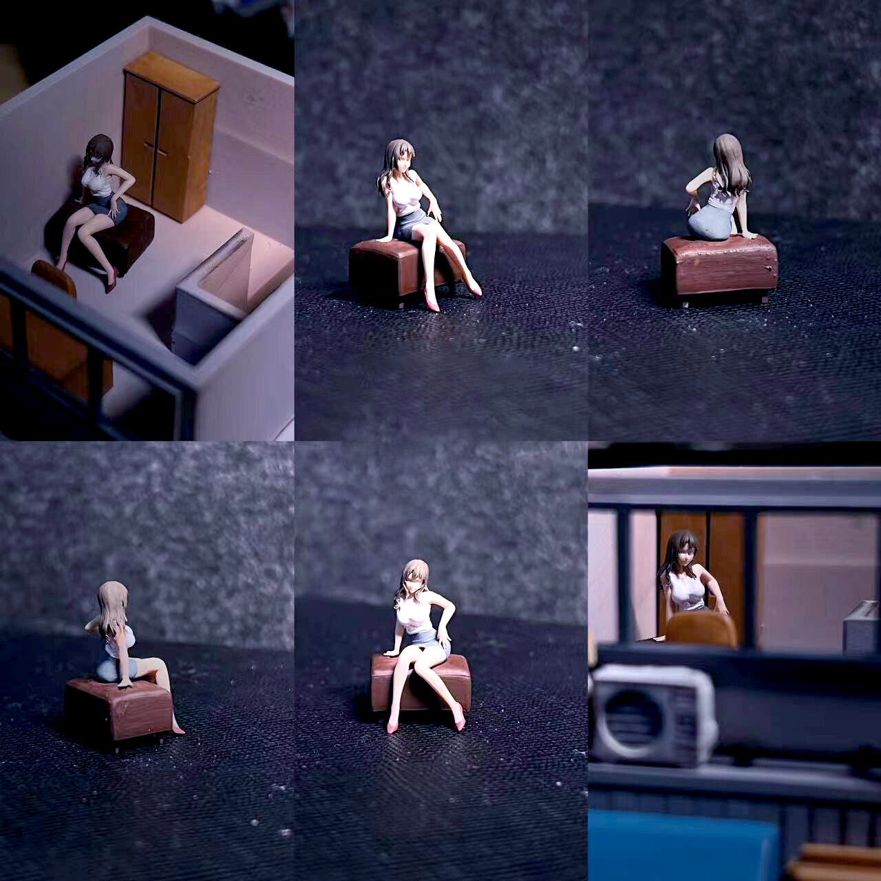 1/64 figure HOT Japan Anime lovely sexy Girl model 3D Print fit 1:64 car