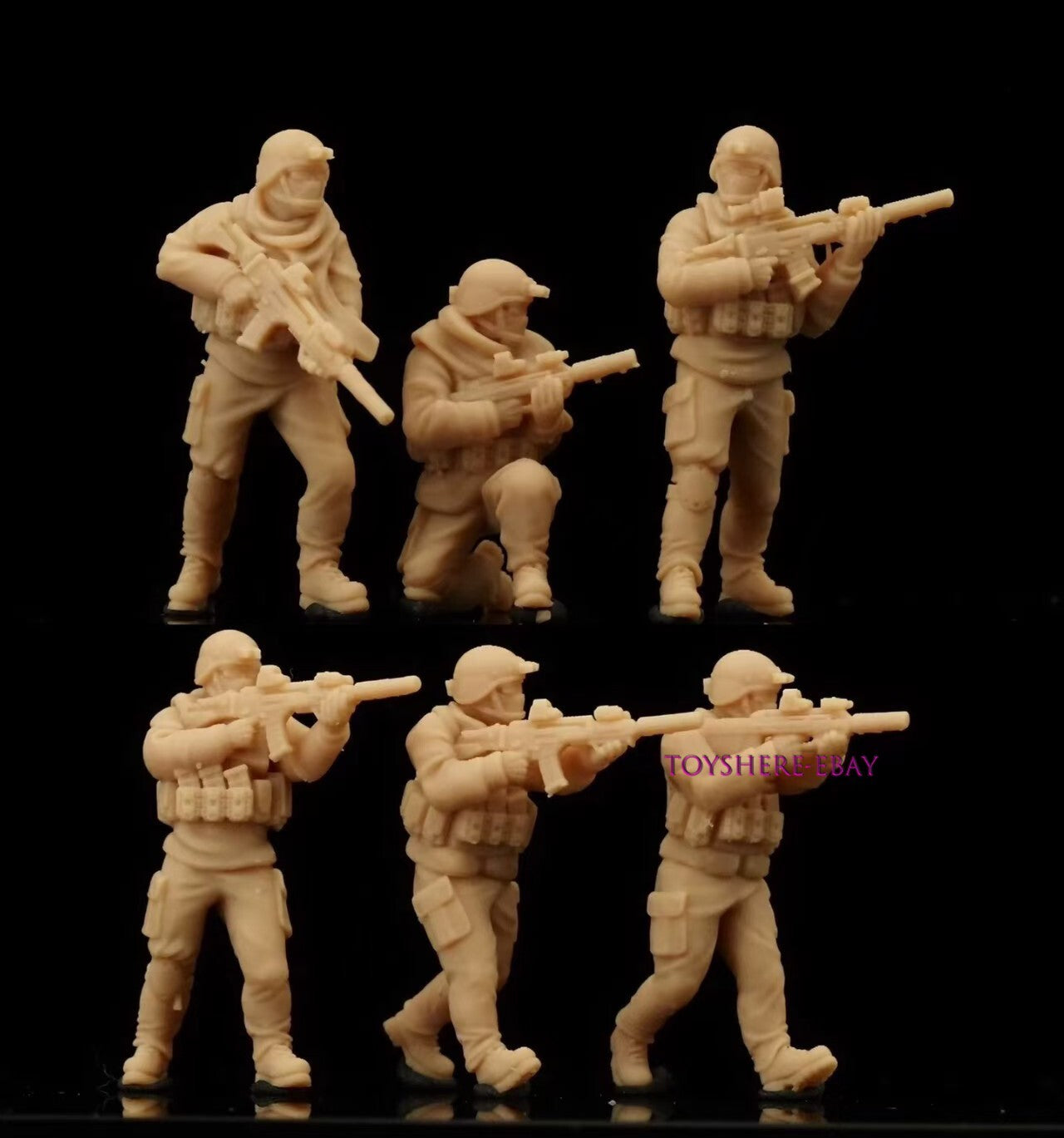 1/72 1/48 US UK russian Army Alert Status 6pcs Person Resin Militarily Model