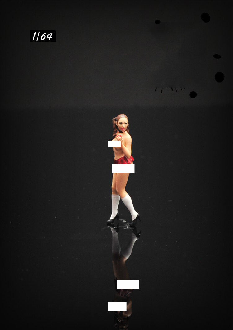 3D PRINT 1/64 AV actress sexy girl baby fit 1:64 car street stand hand painted