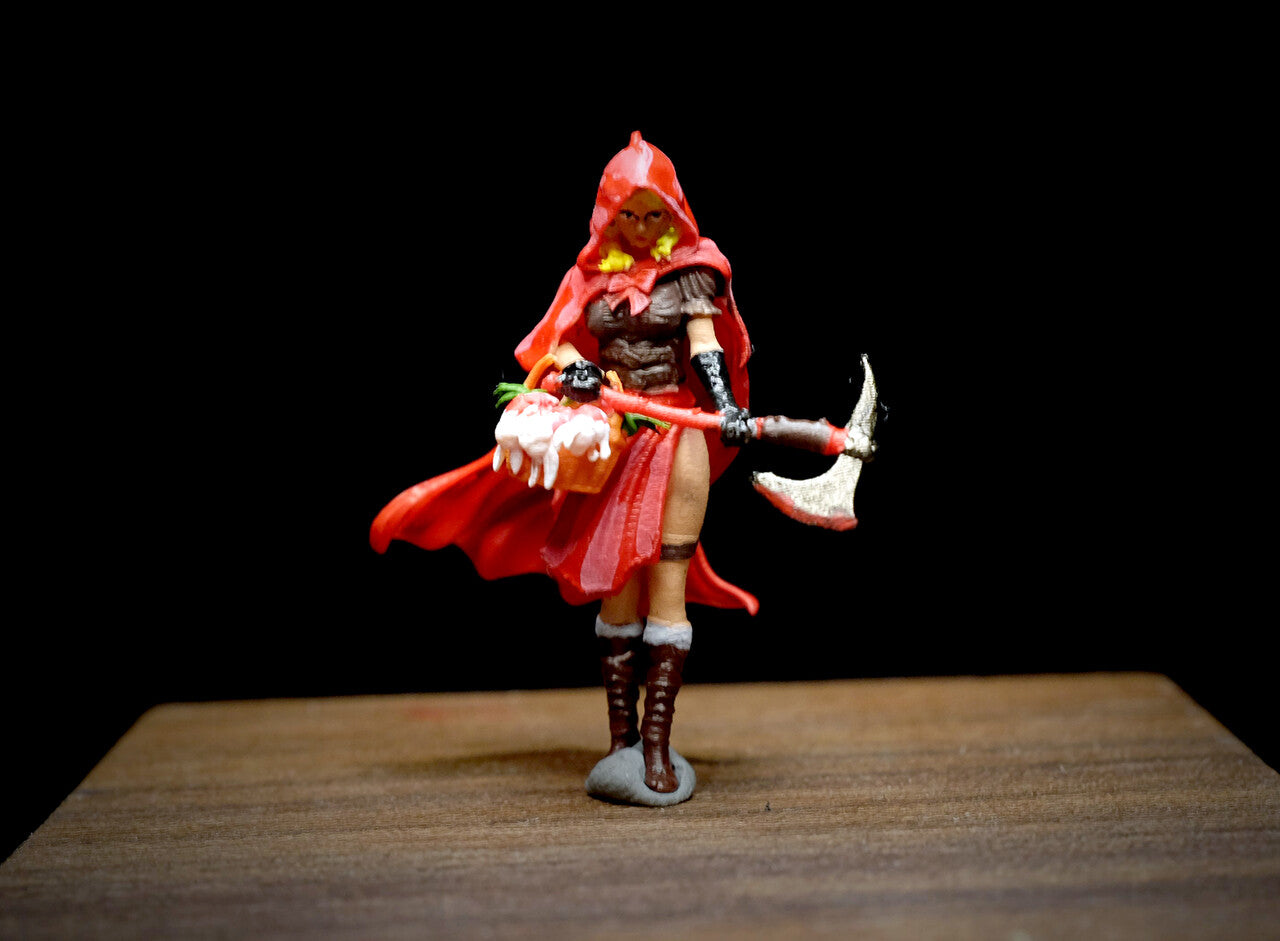 1/43 1/64 figure COOL girl Red revenge Hood EVIL fit 1:64 car Diorama