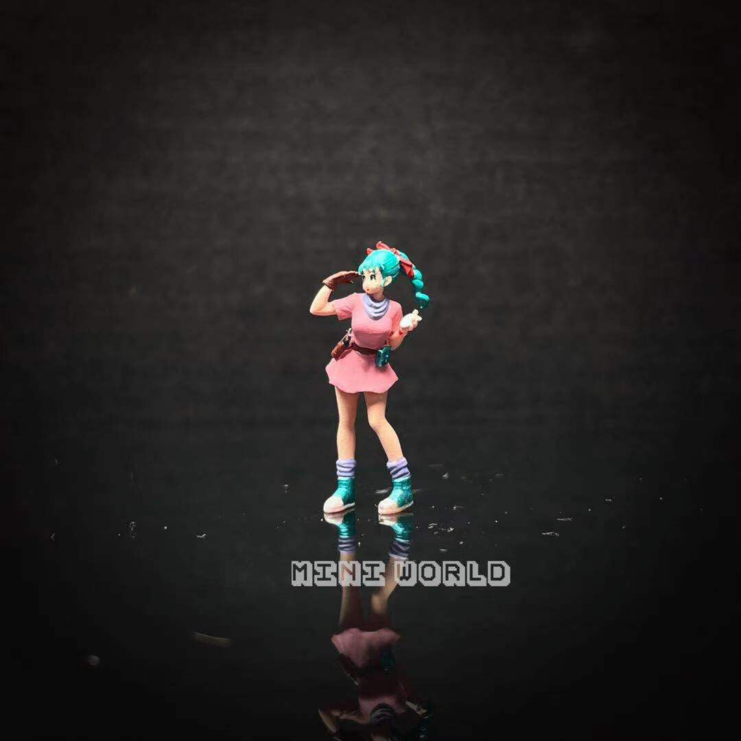 3D Print 1/64 Bulma Dragon figure fit 1:64 car Mini Sand Table Hand painted
