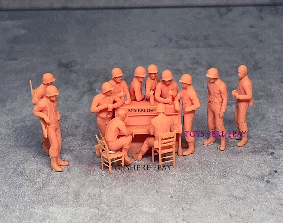 1/72 1/48 FIGURES WW2 USA Army SOLDIER Playing piano in Battlefield5 diorama 12p