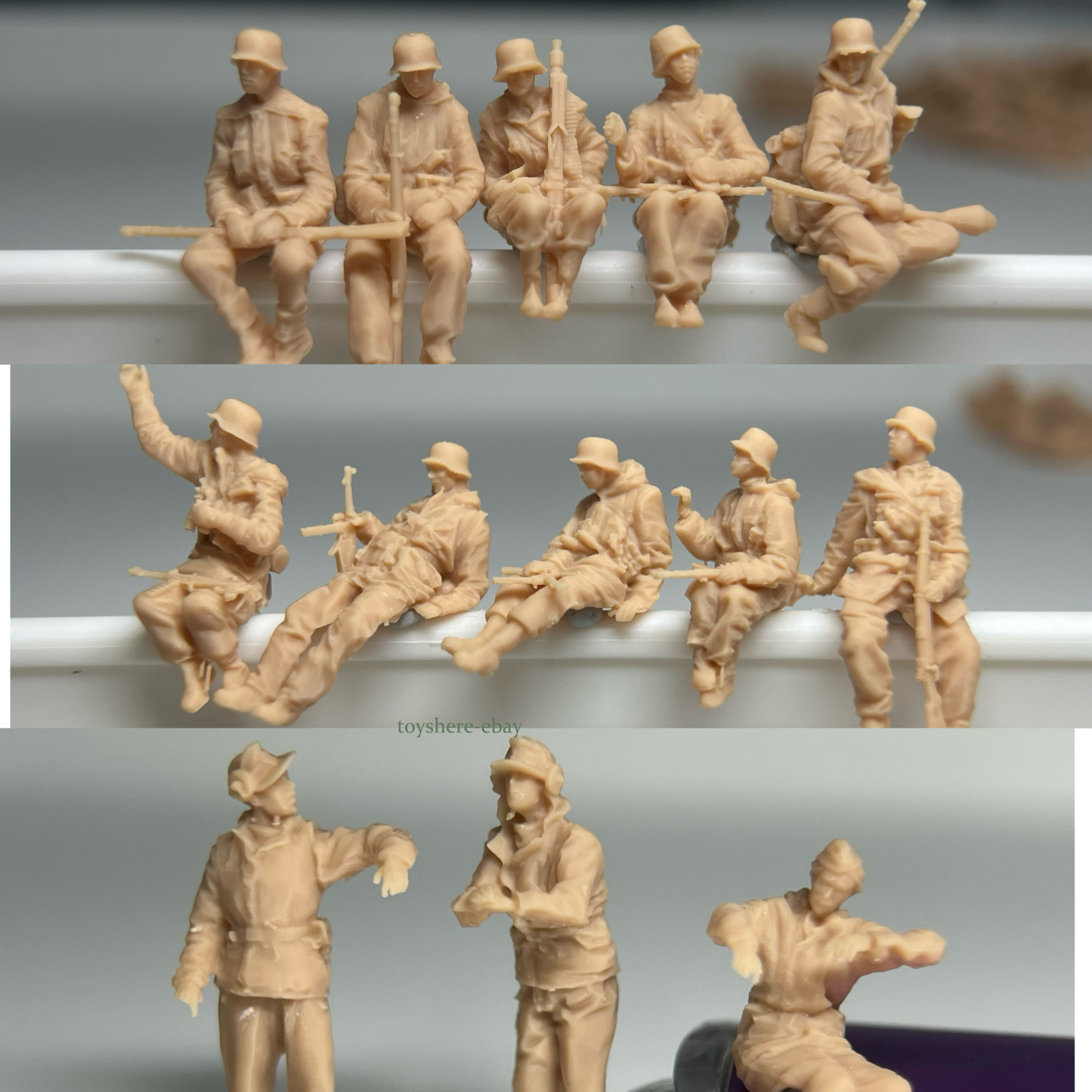 1/72 1/48 13PCS German Seated Tank Soldiers Winter Eastern Front Collectible Model