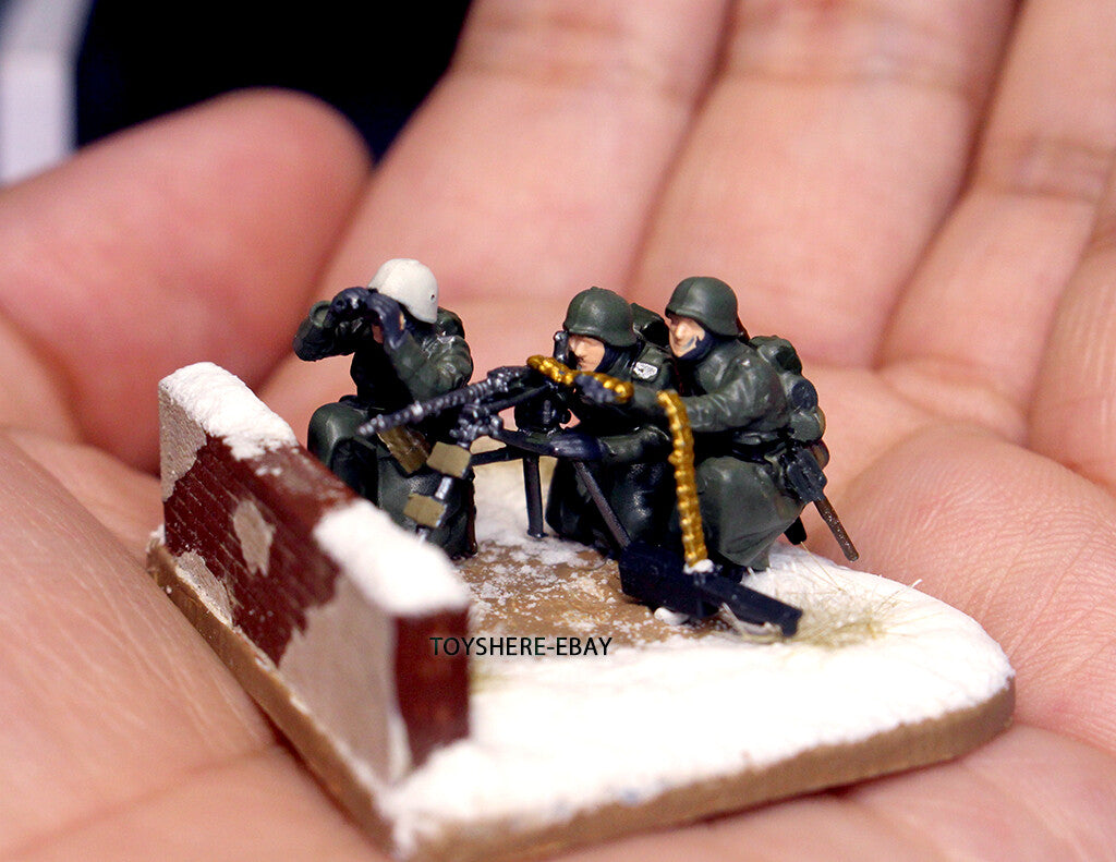 WW2 1/72 TANK 1:72 SNOW Germany soldier Heavy machine gun ZVEZDA Diorama toy
