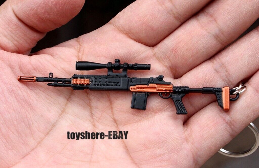 WW2 mini gun Mk14 Mod0 MINI-14 full metal keychain toy gift 9cm ORANGE color