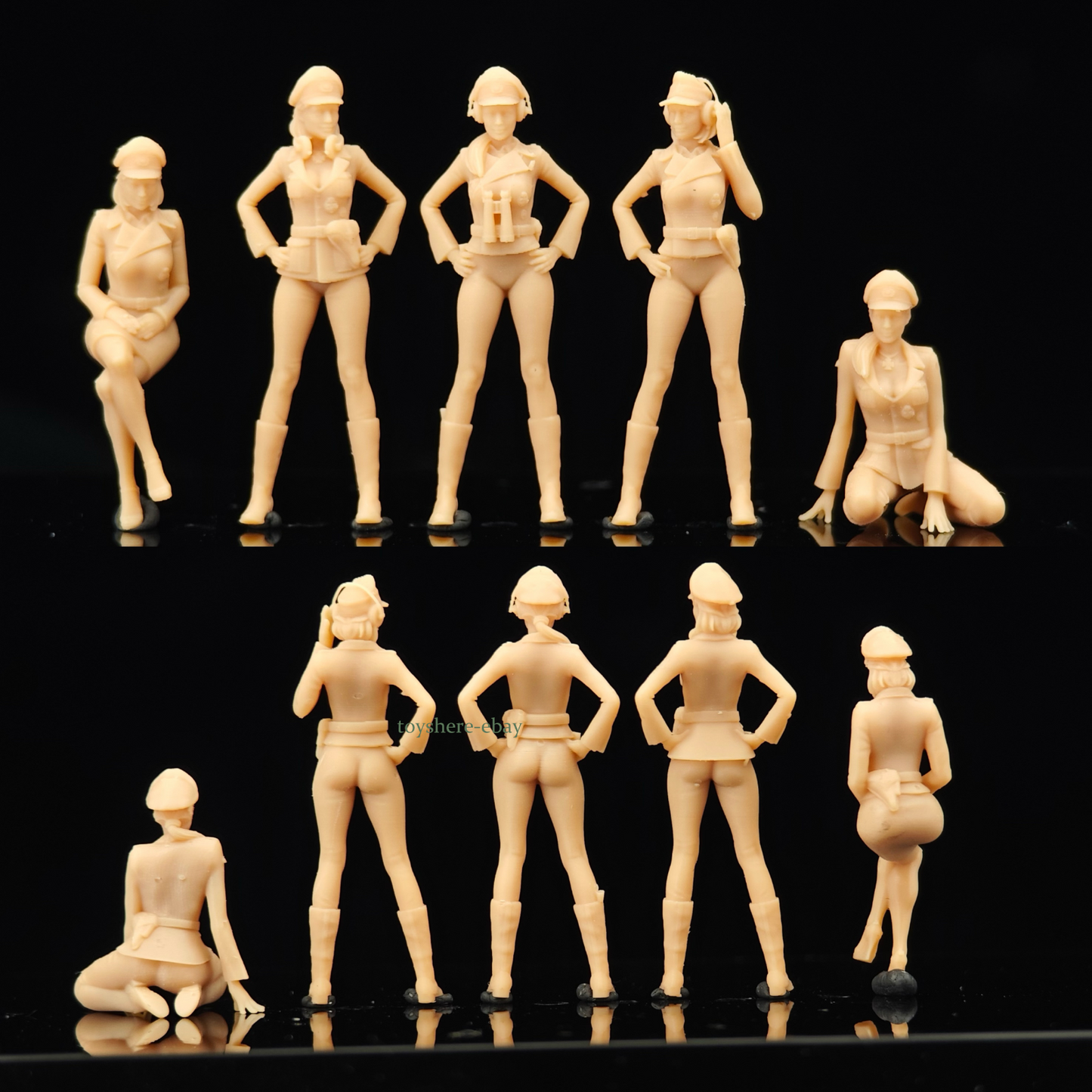 1/72 1/48 5PCS sexy girls German Seated Tank Soldiers