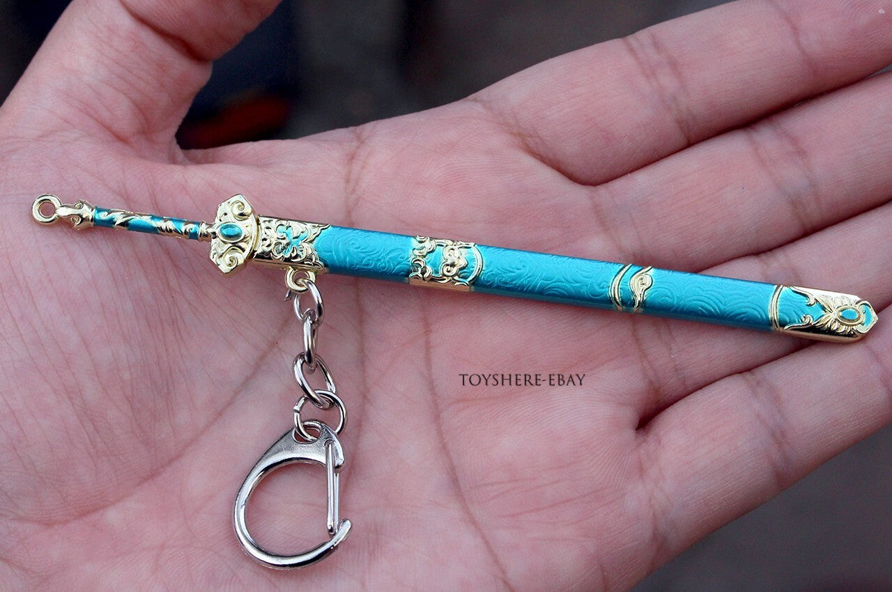 HOT ANIME mini sword Breaking the sky ֥ܿ½£ metal key chain toy gift 12cm 1:12 ¶·ÆÆ