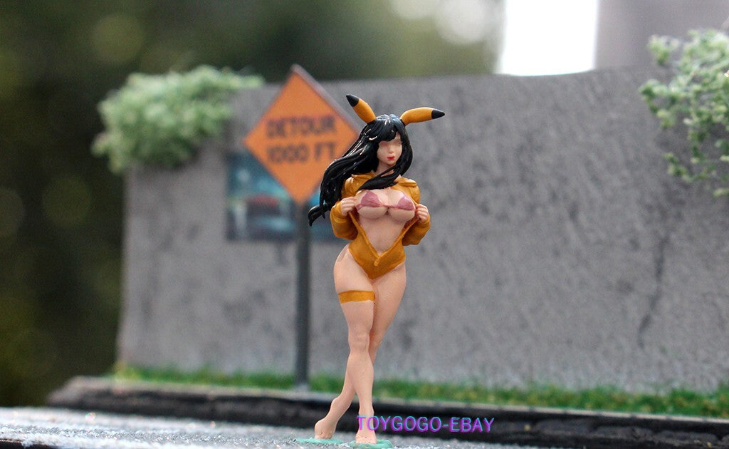 Miniature 1/64 Hand Painted Bunny Girl Model: Seductive Miniature Charm