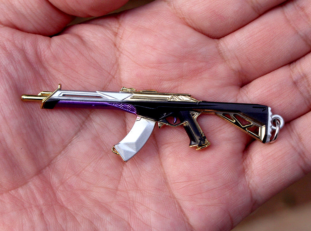Mini gun VALORANT K/TAC Vandal AKM Metal keychain toy 9cm 1/12