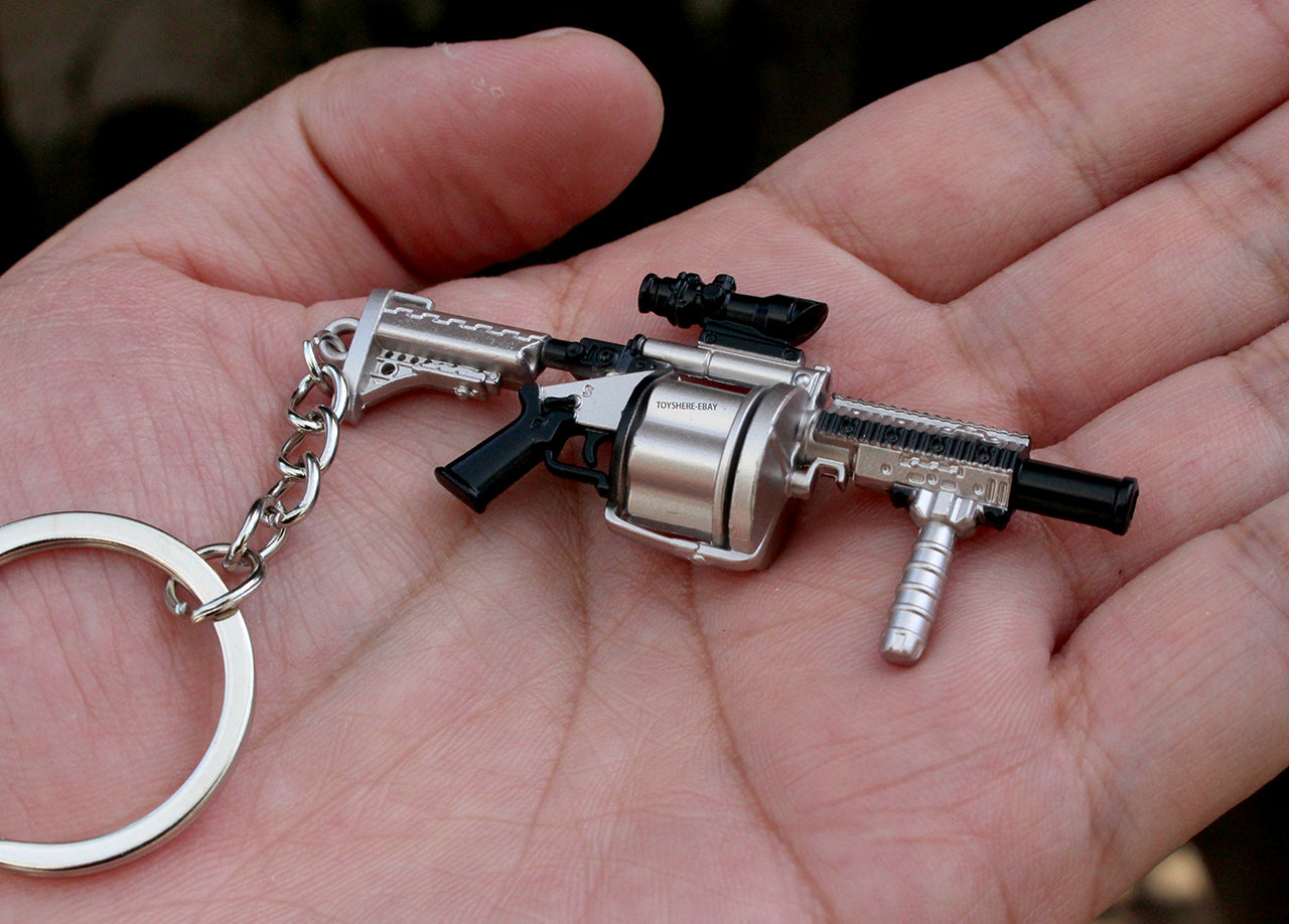 1/12 mini gun MG42 full metal weapon key chain toy gift 9cm