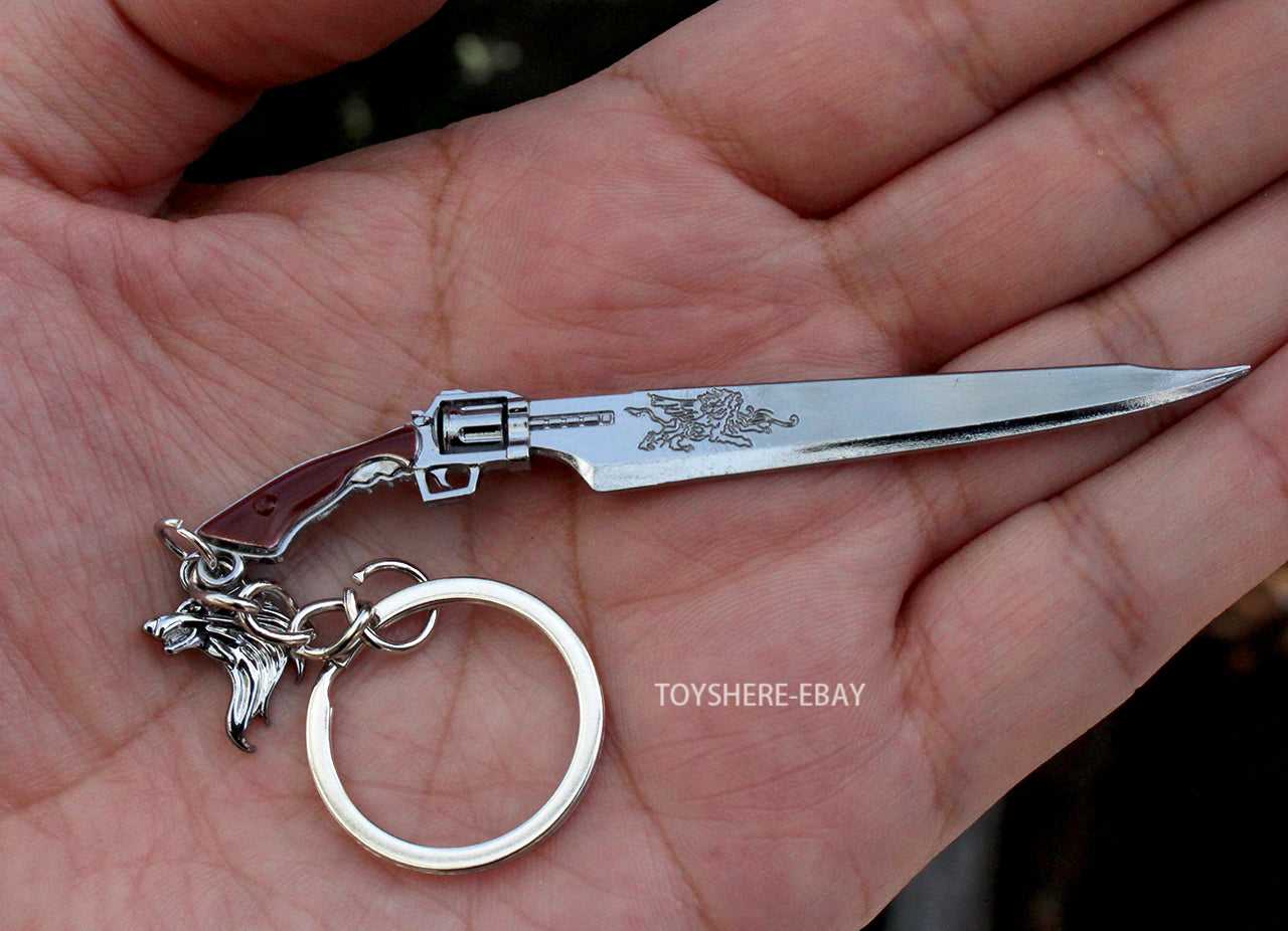 Mini TOY FINAL FANTASY GUN SWORD weapon FF8 keychian gift metal 9cm ファイナルファンタジー