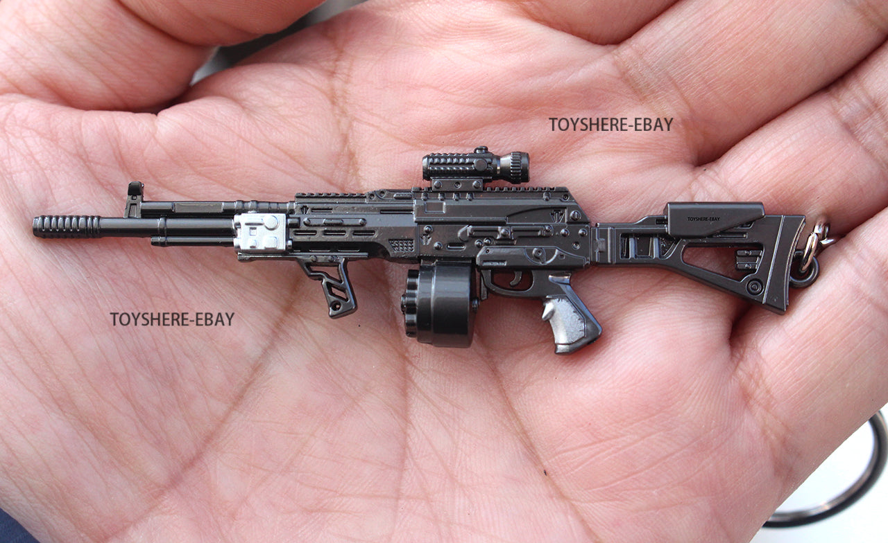 1/12 mini gun AEK971 full metal weapon key chain toy gift 9cm