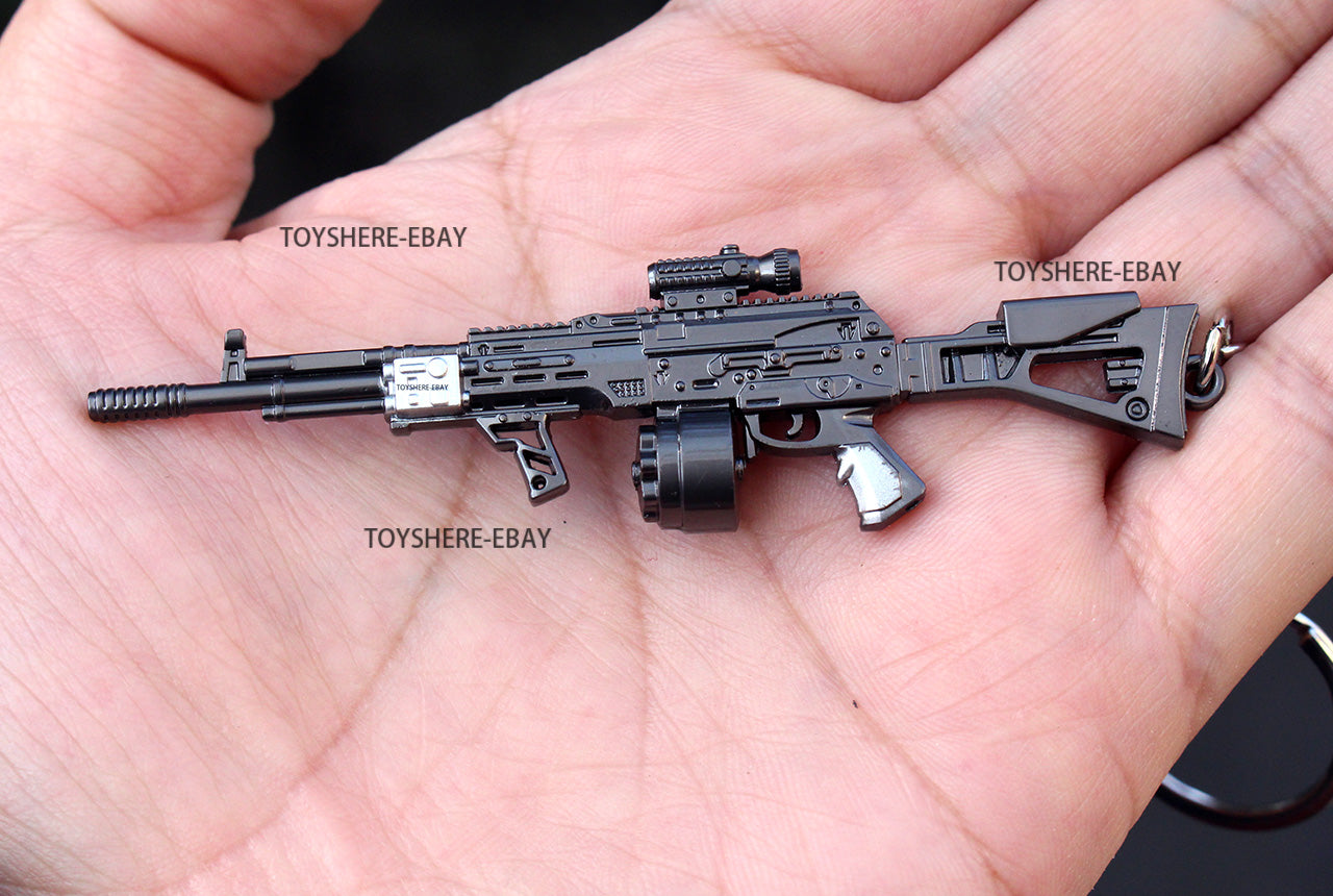 1/12 mini gun AEK971 full metal weapon key chain toy gift 9cm
