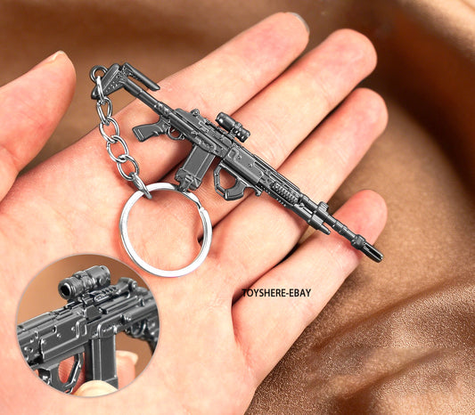 Battlefield6 1/12 mini gun MK14 PLUS full metal keychain toy gift 9cm