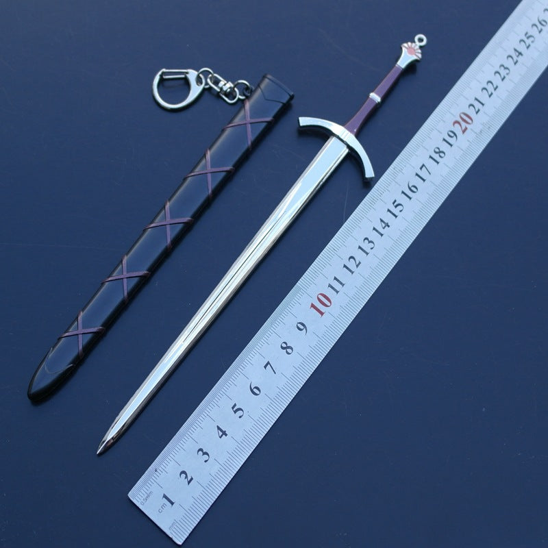 1/5 The Witcher Geralt Two-Headed Beast Sword New Monster Steel Sword 22cm Weapon Model