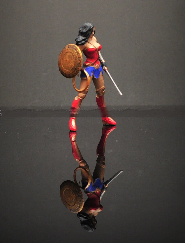 3D Print 1/64 figure Justice Super man Flash Wonder Woman fit diorama model