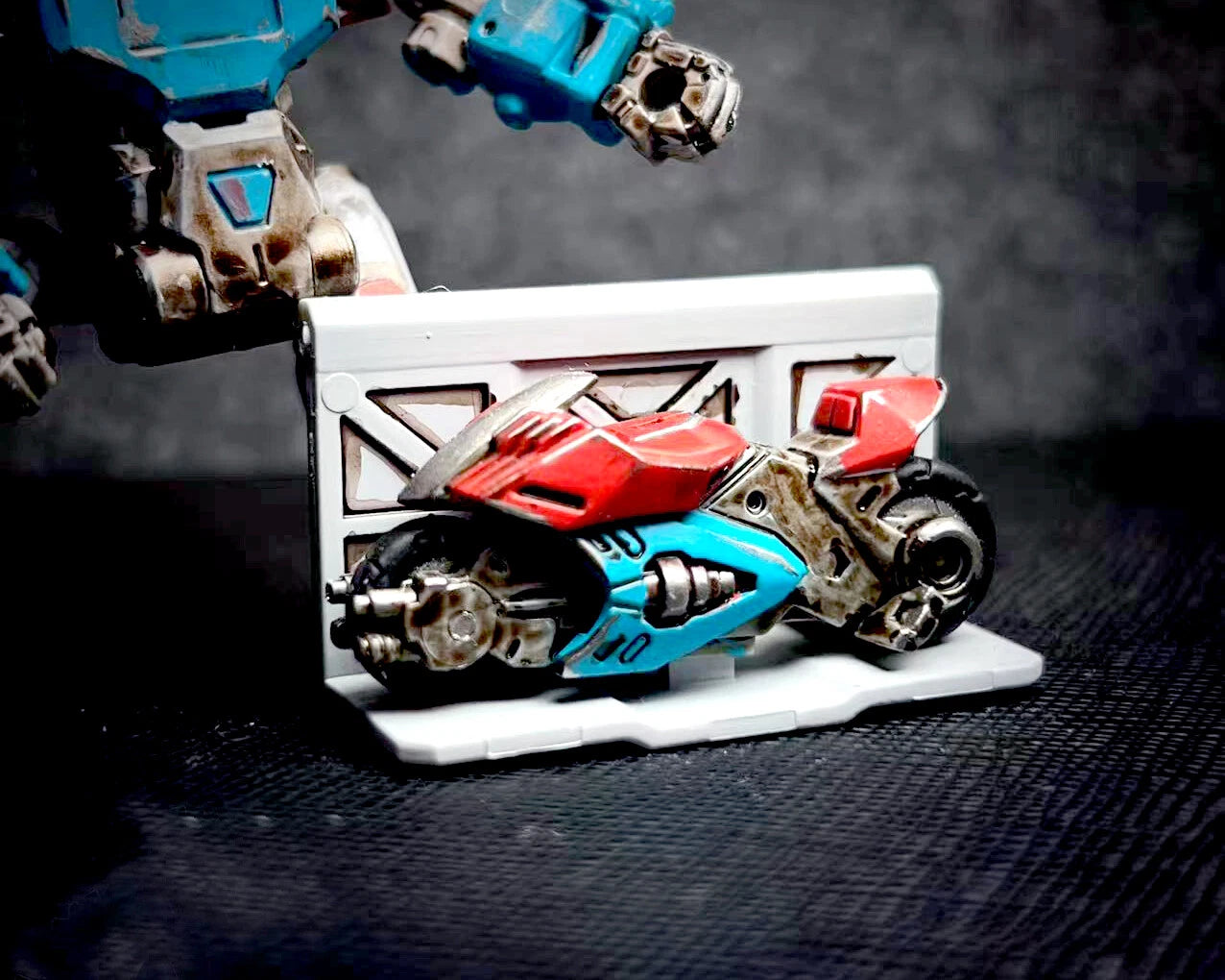 1/64 mecha soldier Science fiction punk motorcycle 3D Print fit 1:64 car street