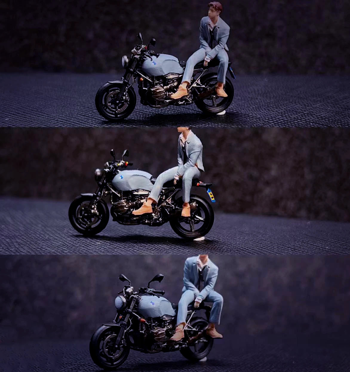 MINIATURE 1/64 motorcycle Nine ふじわらたくみ fit 1:64 car DIORAMA Initial D
