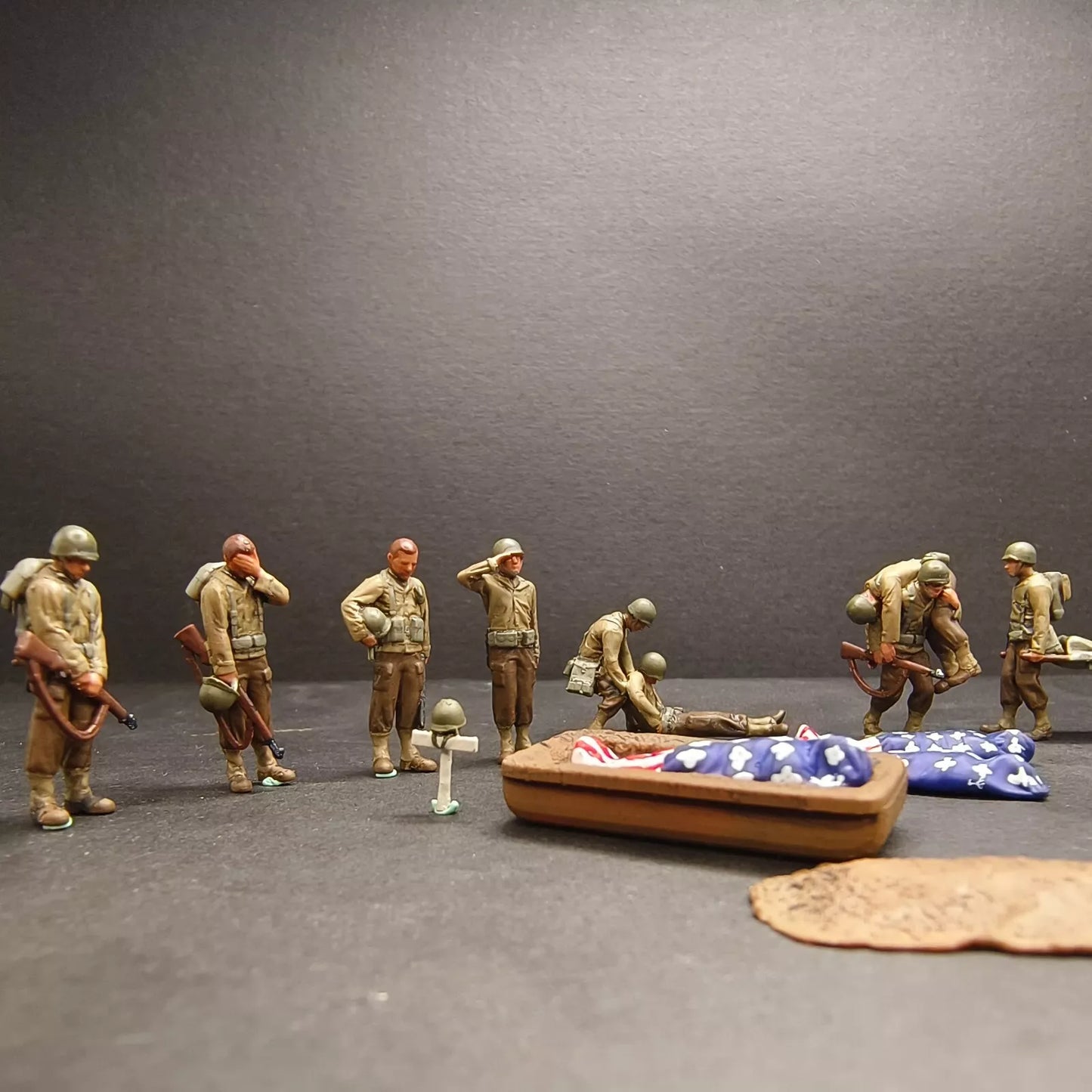 WW2 1/72 tank 1:72 WAR funeral Defense Forces Assault Team Battlefield5 Diorama