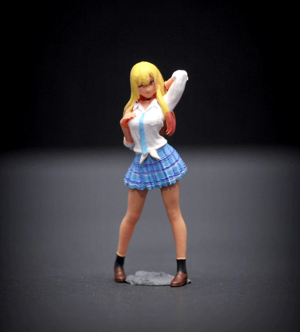 1/43 1/64 figure SEXY JAPAN ANIME GIRL lovely fit 1:64 street car stand