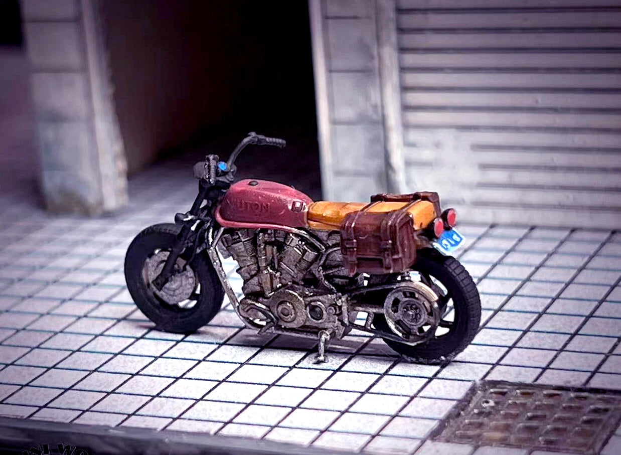1/64 The USA Throwback Motorcycle 3D Print people TOY fit 1:64 car mini sand