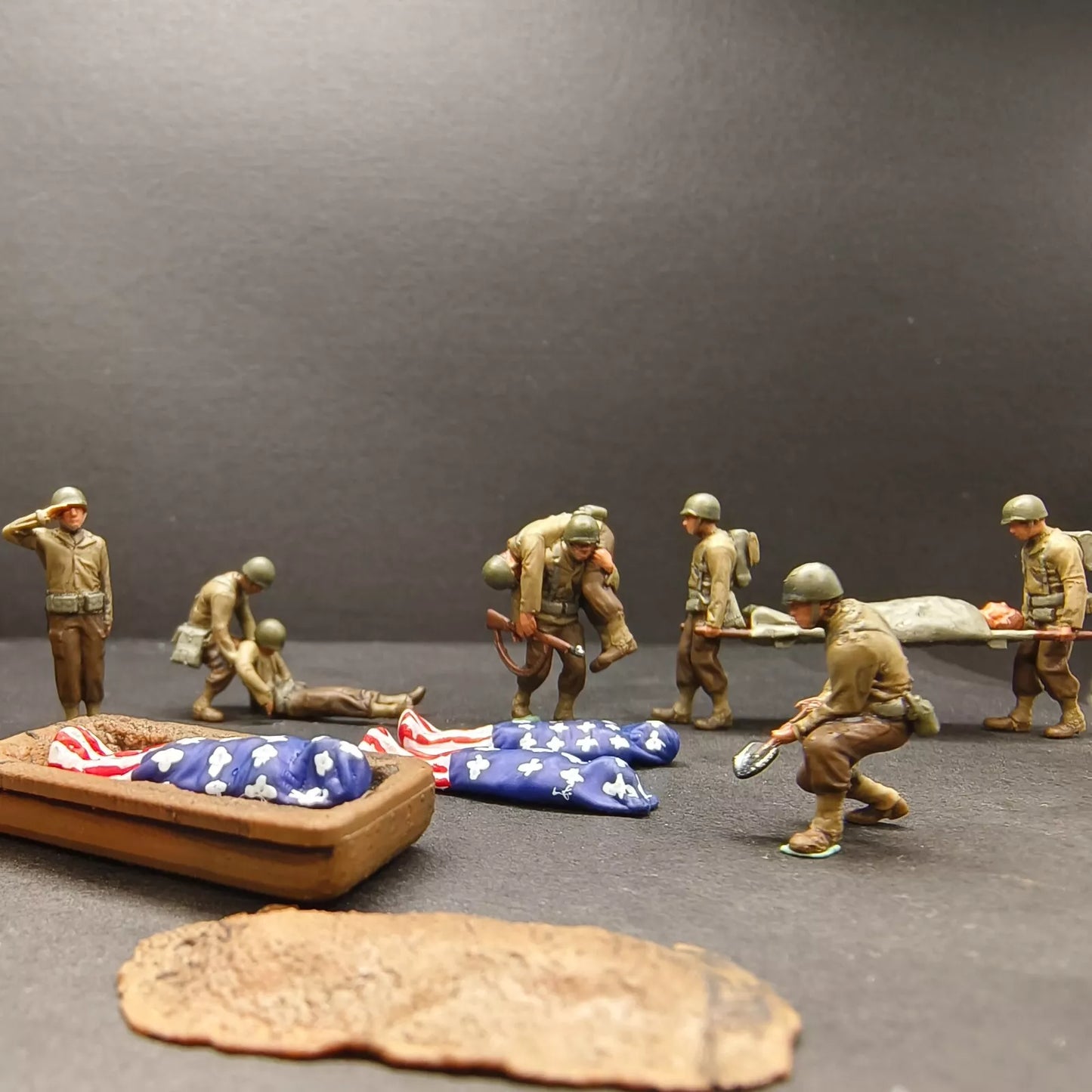 WW2 1/72 tank 1:72 WAR funeral Defense Forces Assault Team Battlefield5 Diorama