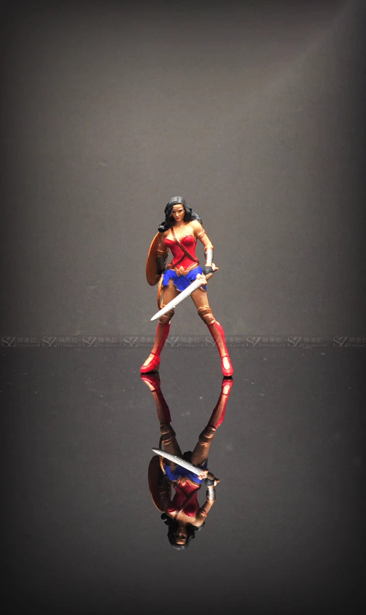 3D Print 1/64 figure Justice Super man Flash Wonder Woman fit diorama model