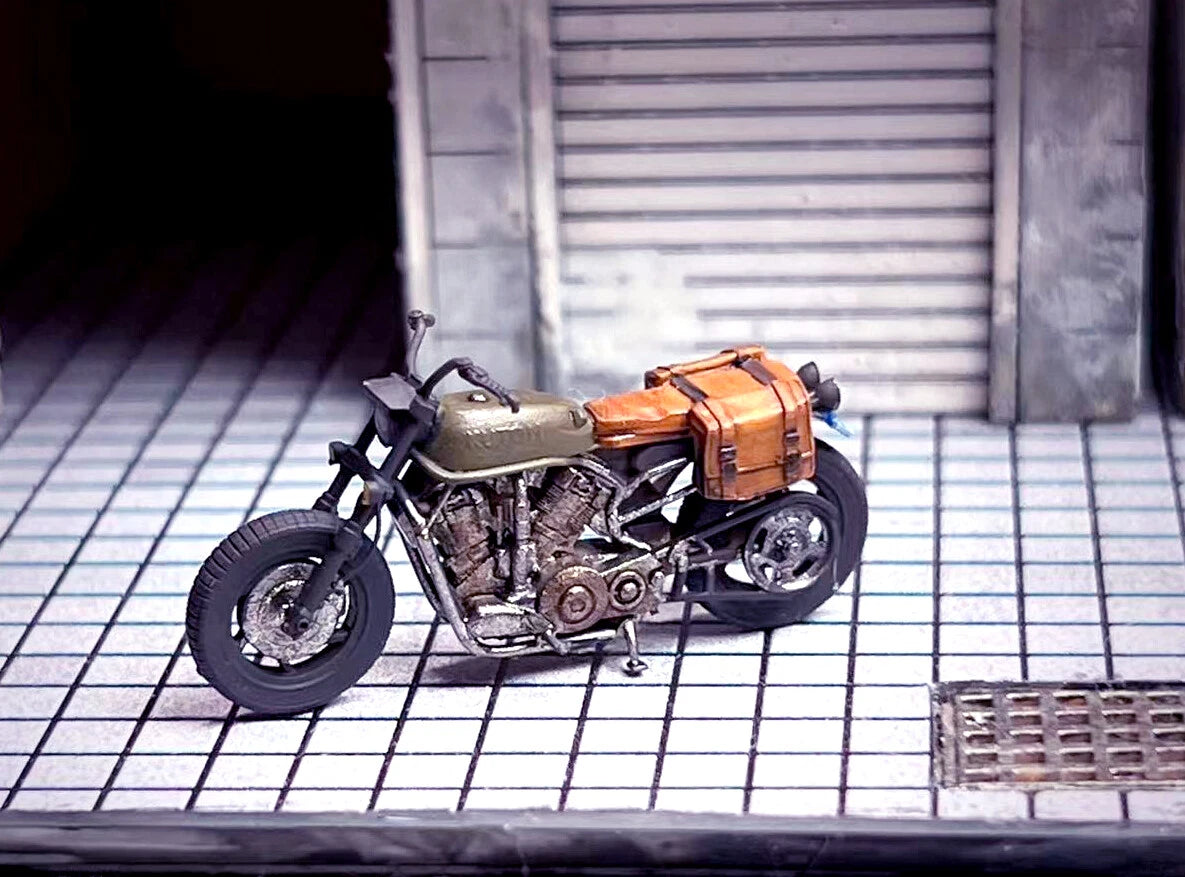 1/64 The USA Throwback Motorcycle 3D Print people TOY fit 1:64 car mini sand