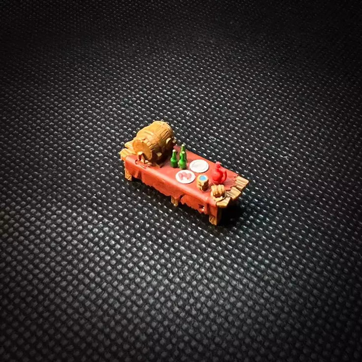 3D Print 1/64 figures Banquet feast fit 1:64 car STREET Stand