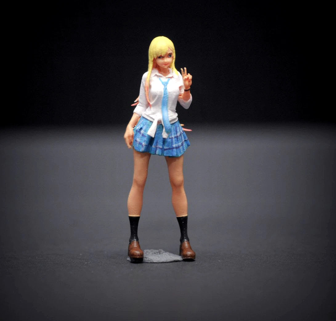 1/43 1/64 figure SEXY JAPAN ANIME GIRL lovely fit 1:64 street car stand