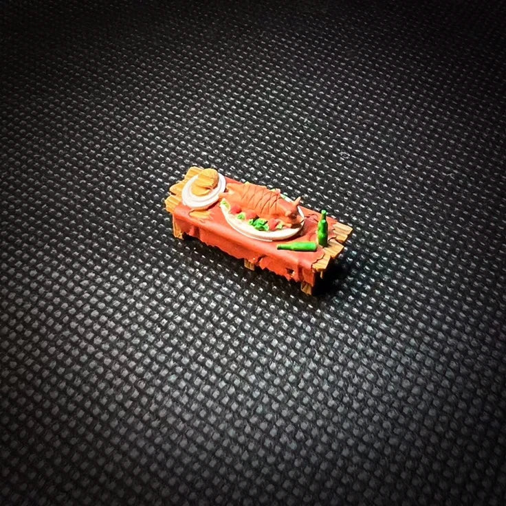 3D Print 1/64 figures Banquet feast fit 1:64 car STREET Stand